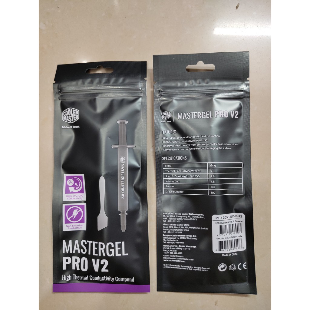 Keo tản nhiệt Cooler Master MasterGel Pro 9W/m-k v2 1.5ml