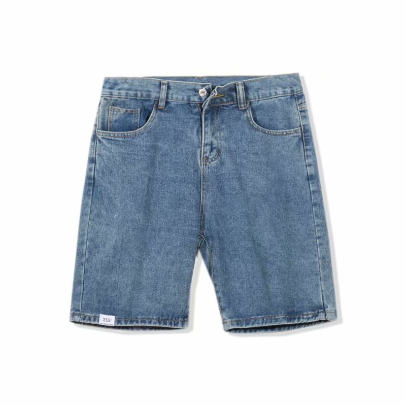 [Mã SKAMCLU9 giảm 10% đơn 100K] Quần short jeans ống rộng thời trang mùa hè Âu Mỹ cho nam -cam kết Giặt không phai màu