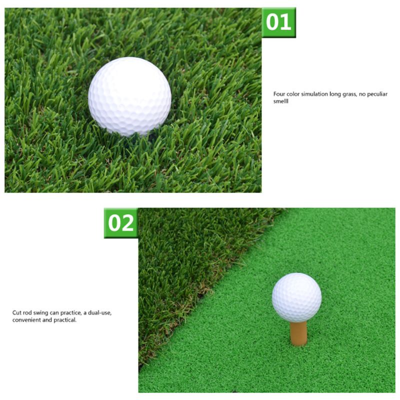 Thảm Tập Đánh Golf Kèm Giá Đỡ Chữ U Bằng Cao Su Tiện Dụng