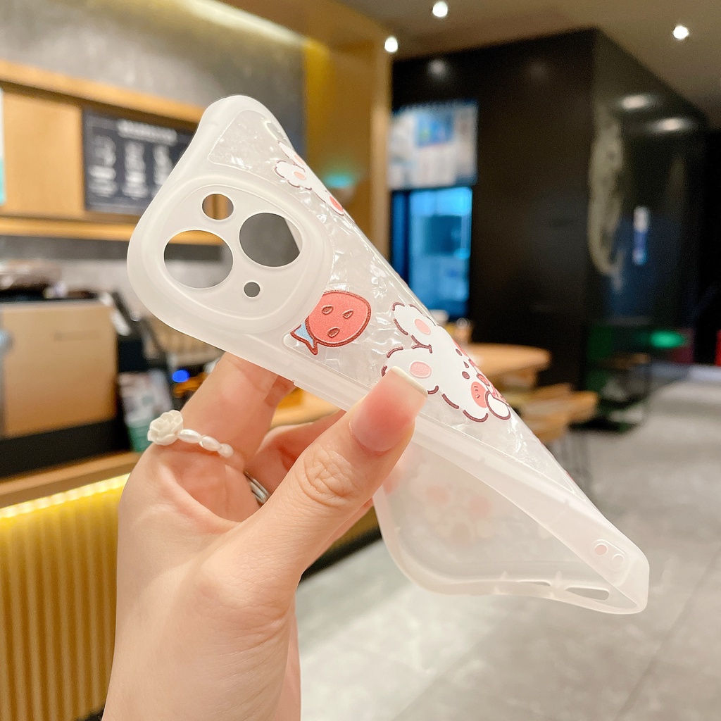 Bear Shell Pattern Phone Case Oppo A15 A15s A76 4G A96 4G A74 5G A54 5G Reno 5 A83 A1 F11 Soft Back Cover