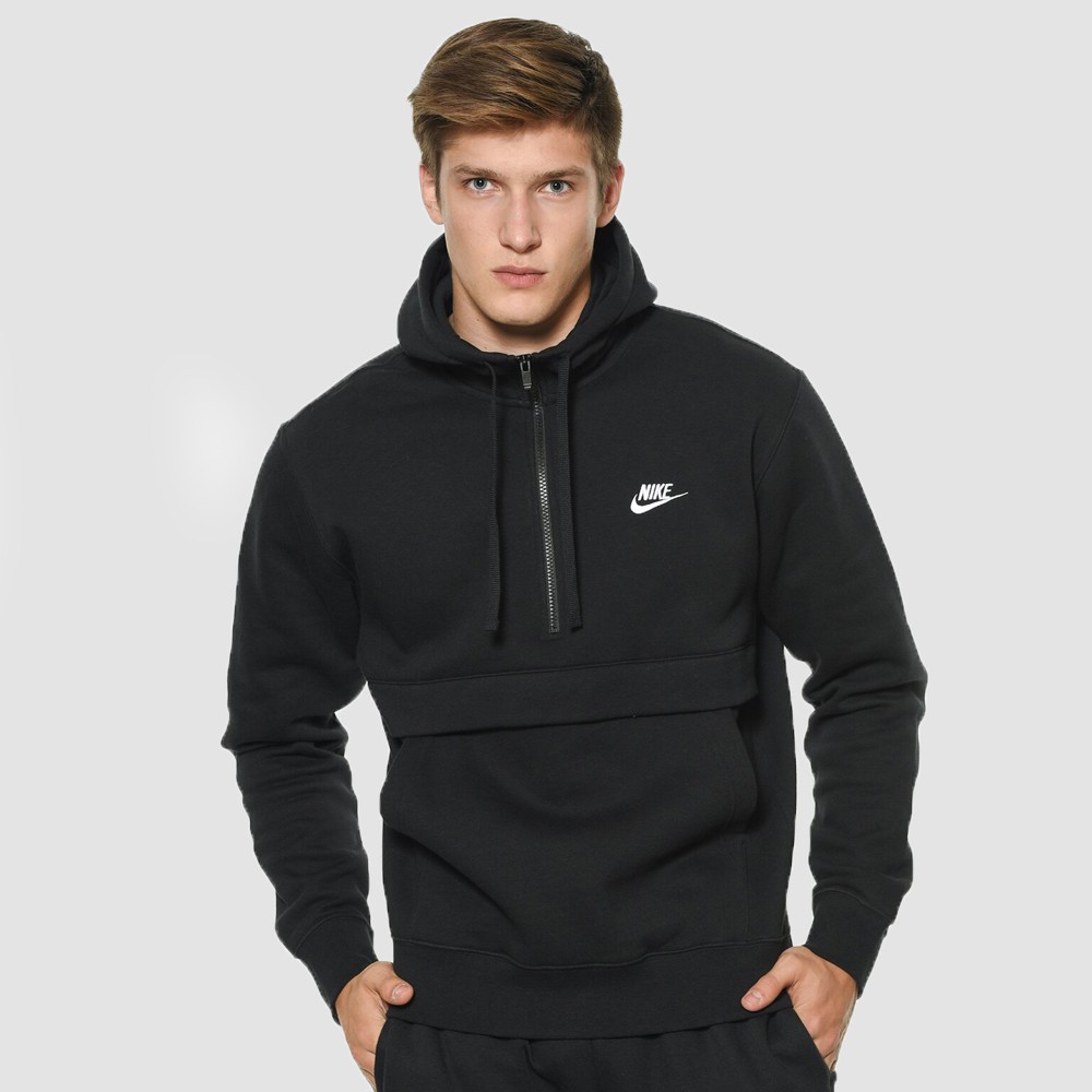 [CHÍNH_HÃNG] ÁO KHOÁC NIKE CLUB FLEECE PULLOVER HOODIE - ĐEN