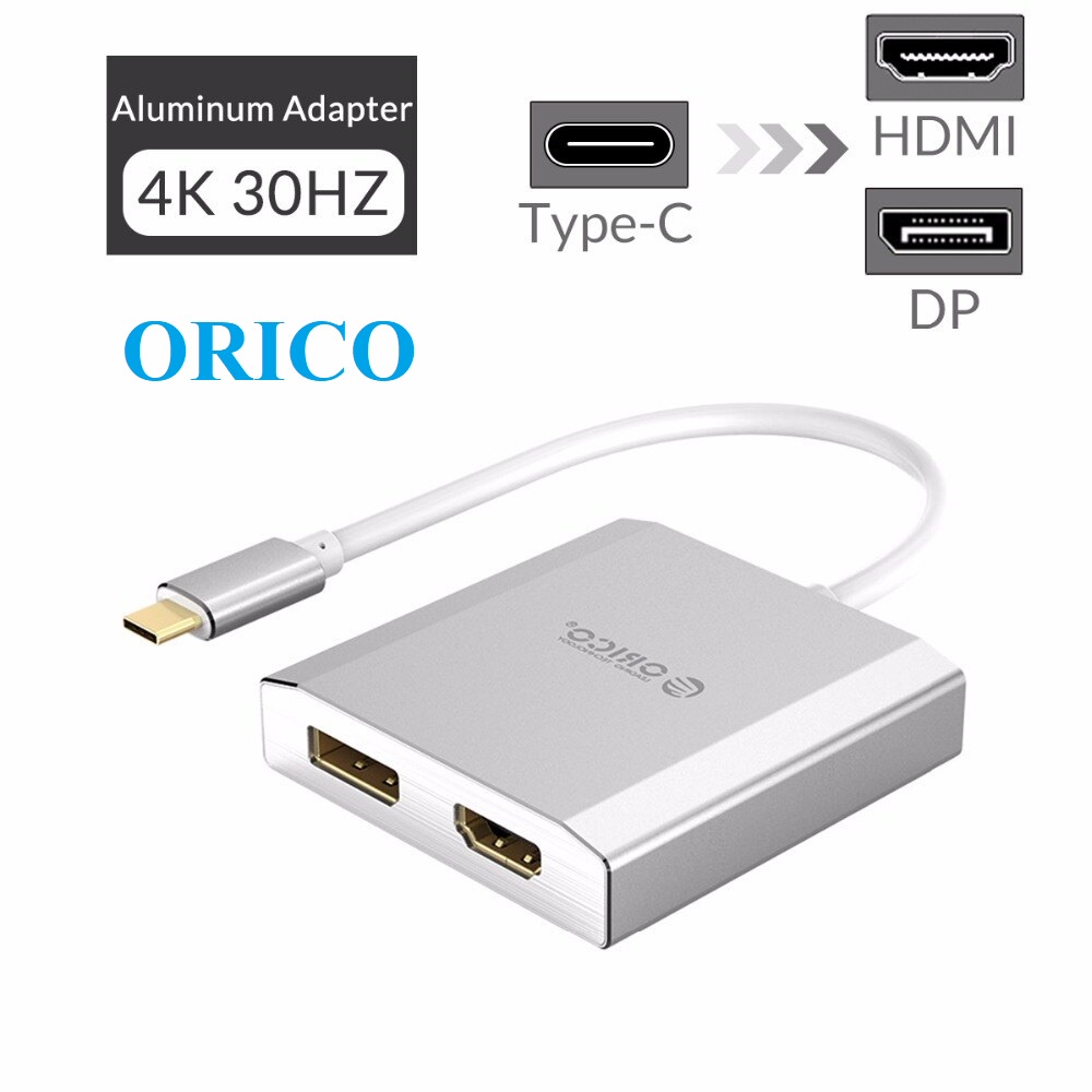 Cáp chuyển đổi USB Type C sang HDMI và Displayport Adapter cao cấp chính hãng ORICO XD-CFHD4