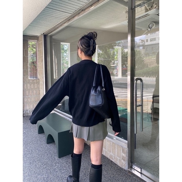 Set chân váy và cardigan chất len cao cấp phong cách thu đông Chaiko Studio