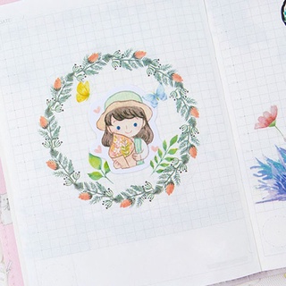 Hộp 45 miếng sticker mẫu cô bé đội nón
