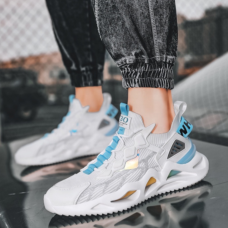 Giày Thể Thao Nam MENDO - Sneaker Màu Trắng - Đen, Giày Thoáng Khí Cao Cấp, Đế Xốp Nhẹ, Đàn Hồi Tốt - G5446