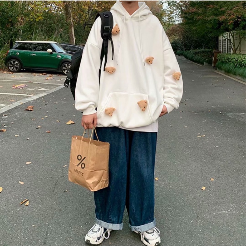 Áo hoodie dày dặn ấm áp thoải mái thời trang Hàn Quốc dễ phối đồ cho nam