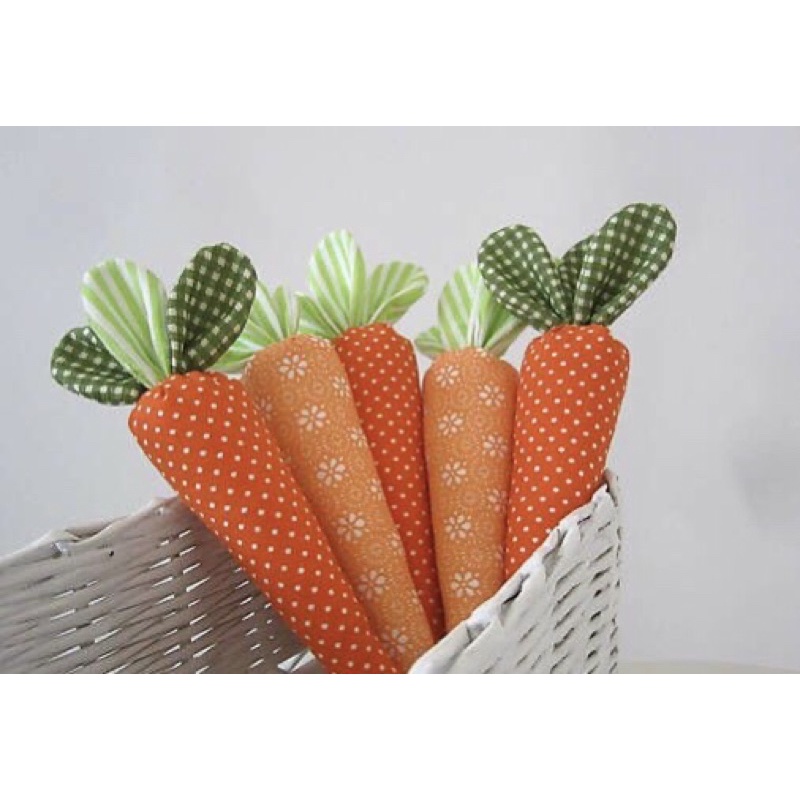 Cà rốt bằng vải nhồi bông decor chụp ảnh hoặc làm đồ chơi cho bé