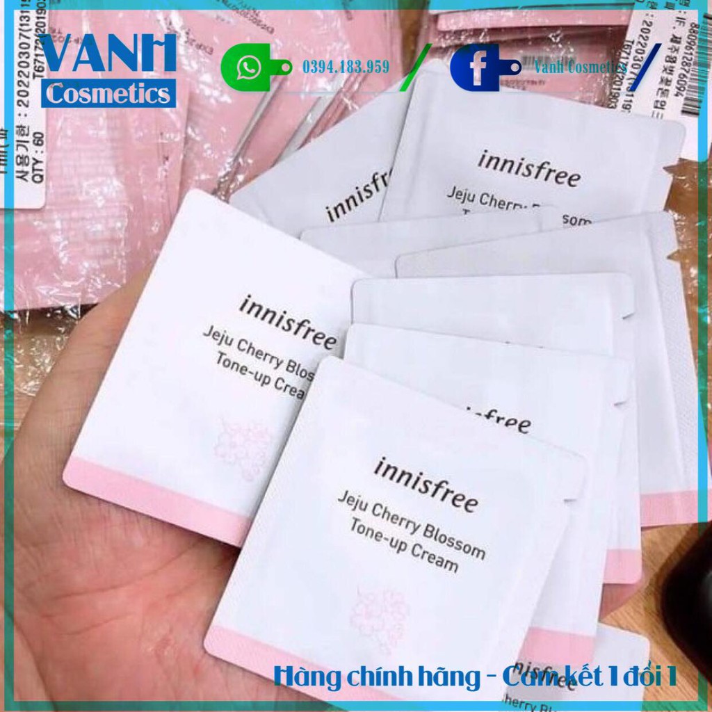 Sample Gói Kem Dưỡng Trắng Da Innisfree Jeju Cherry Blossom Tone Up Cream | BigBuy360 - bigbuy360.vn