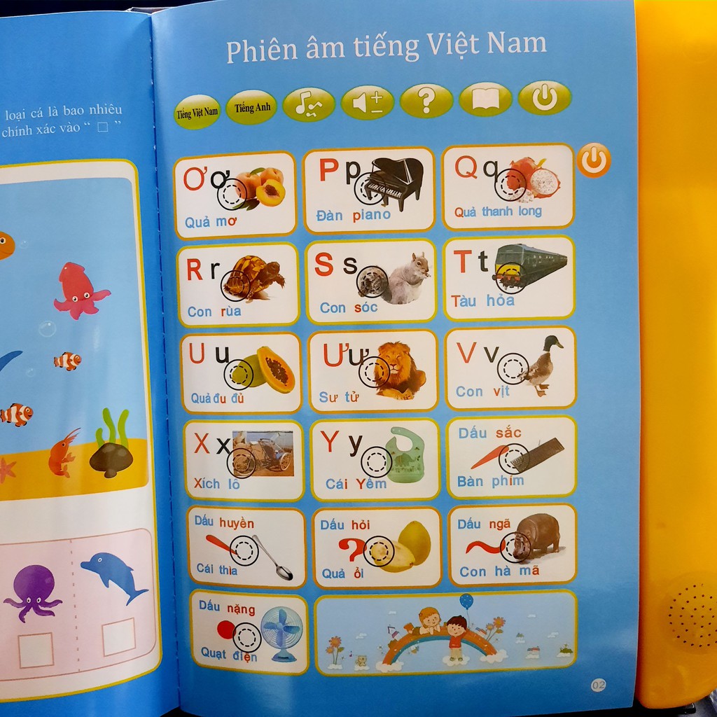 Bảng Đọc Chữ Cái Điện Tử Song Ngữ Anh - Việt Giúp Trẻ Học Tốt Tiếng Anh