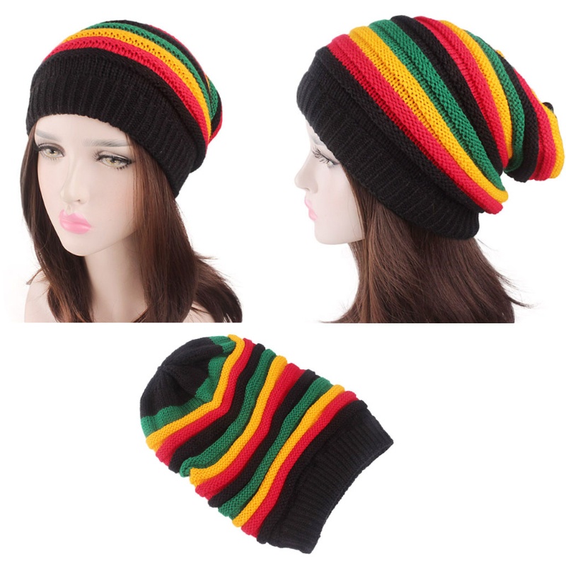 Mũ beanie Sọc Cầu Vồng Unisex Mới