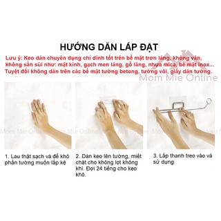 Giá treo khăn, giá treo giấy vệ sinh bằng inox dán tường - Q002