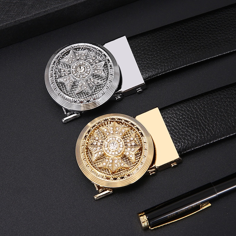 Thắt lưng nam khóa tự động, dây lưng nam cao cấp, thắt lưng mặt xoay nam, dây nịt da thời trang - TLX001