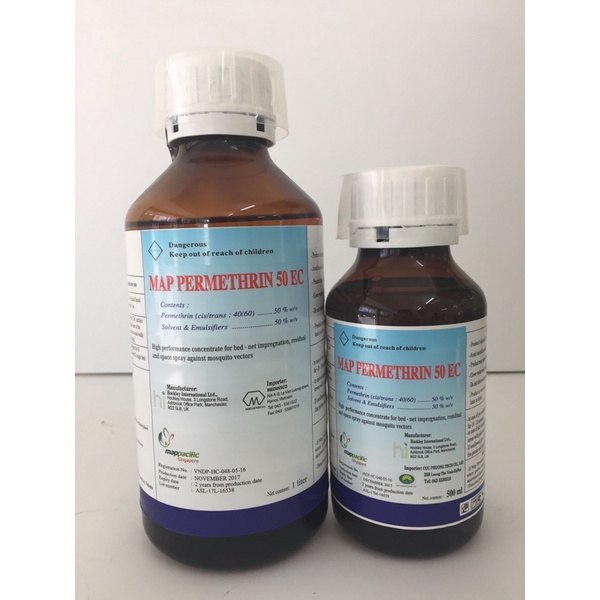 Thuốc diệt muỗi côn trùng Permethrin 50EC ngoại (chai 500ml)