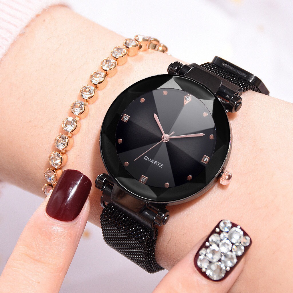 Đồng hồ dây lưới nam châm thời trang nữ Ulzzang L31 | BigBuy360 - bigbuy360.vn