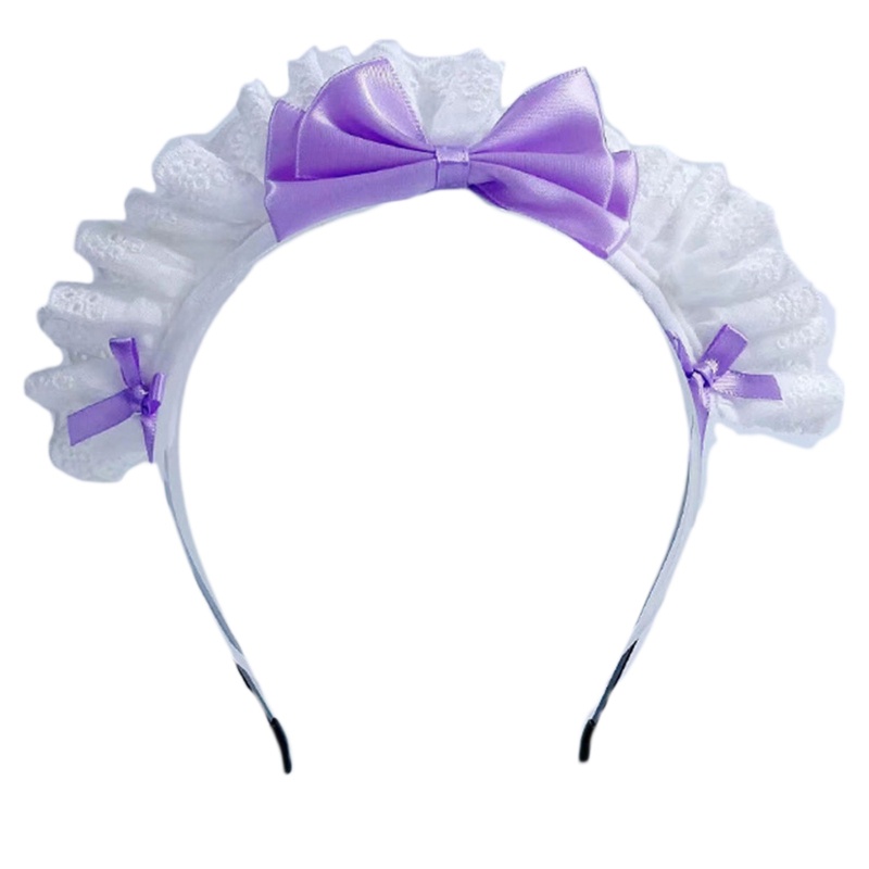 Cài Tóc Hình Nơ Ren Xếp Ly Dễ Thương Dùng Hóa Trang Tiệc Halloween