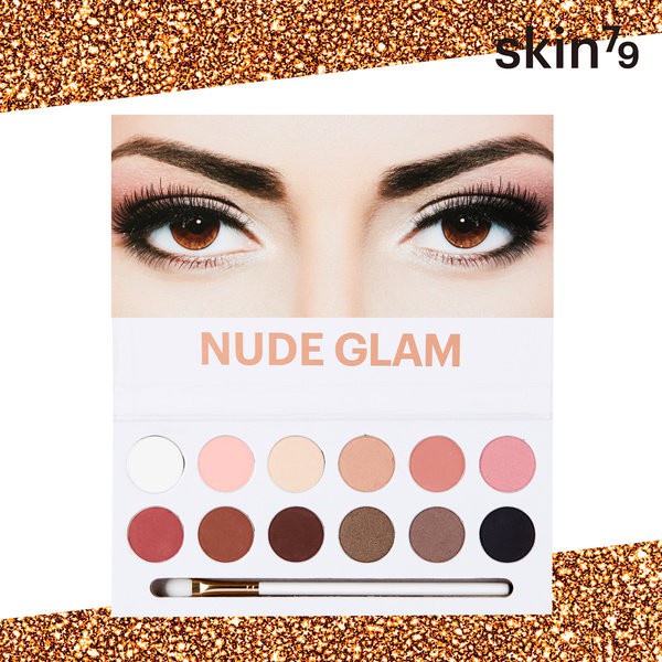 (Tặng cọ) Bảng mắt Nude Glam 12 Color Eyeshadow Patette