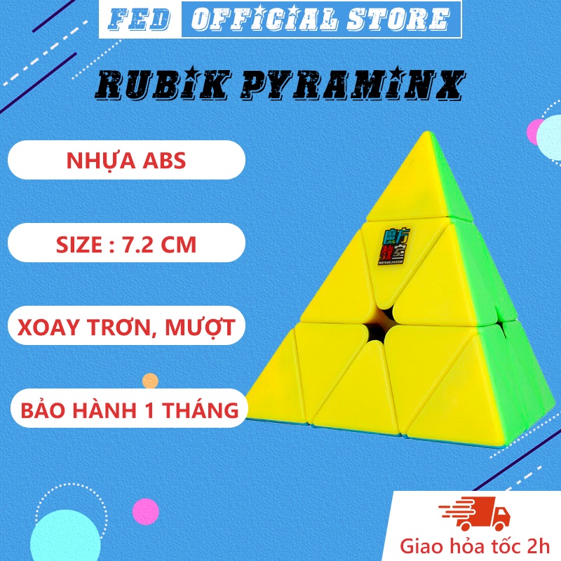 Rubik Pyraminx Stickerless MoYu MeiLong - Rubic tam giác đồ chơi thông minh, phát triển trí tuệ