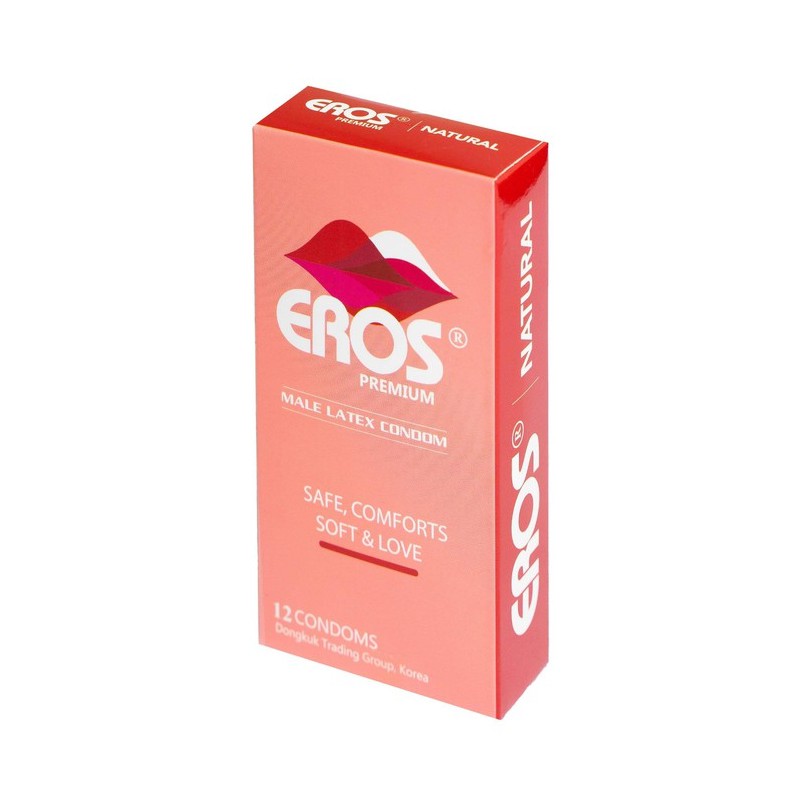 Bao Cao Su Mỏng Siêu Trơn EROS PREMIUM - Hộp 12 bao