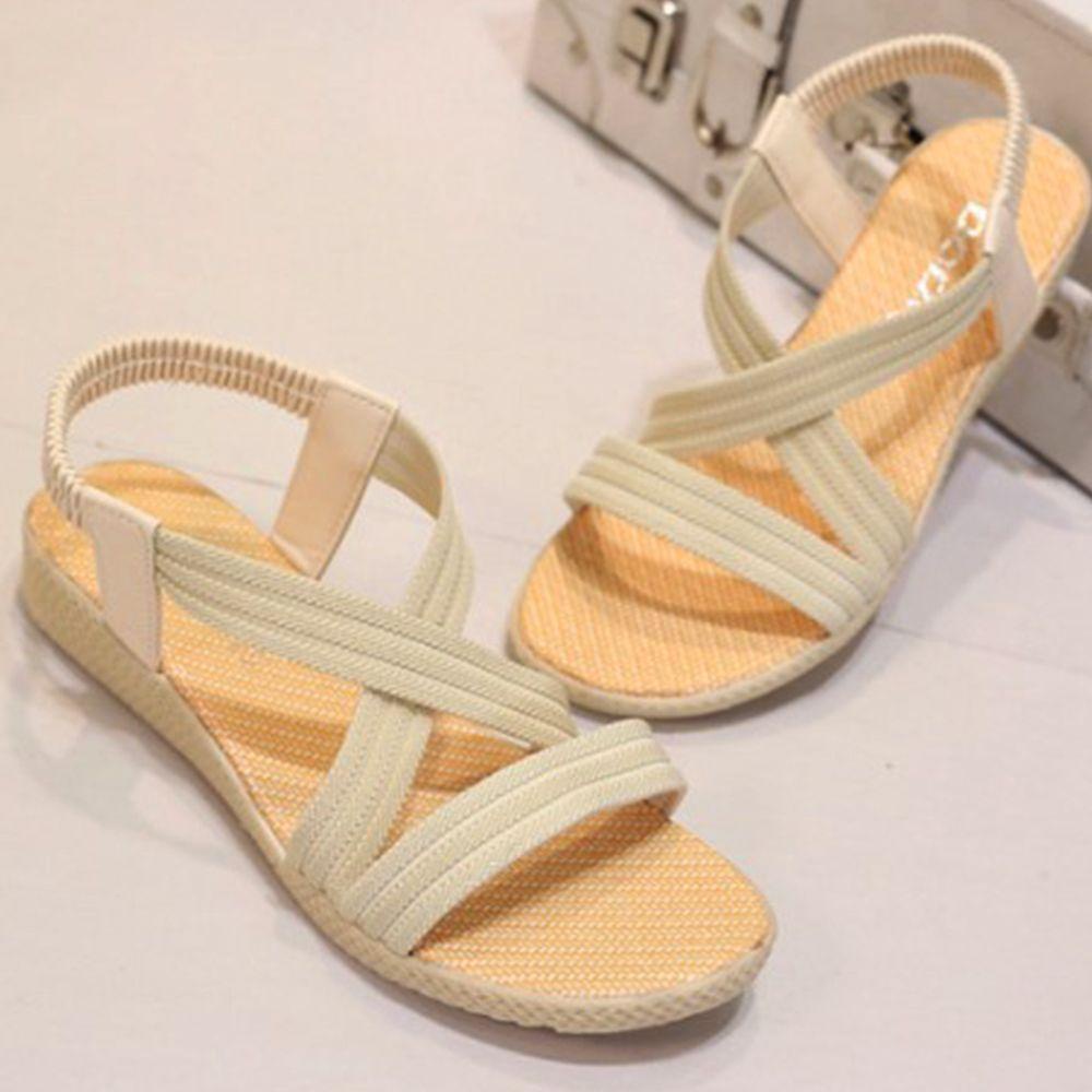 Xăng đan Đế Bằng Phong Cách Vintage Thời Trang Đi Biển Cho Nữ