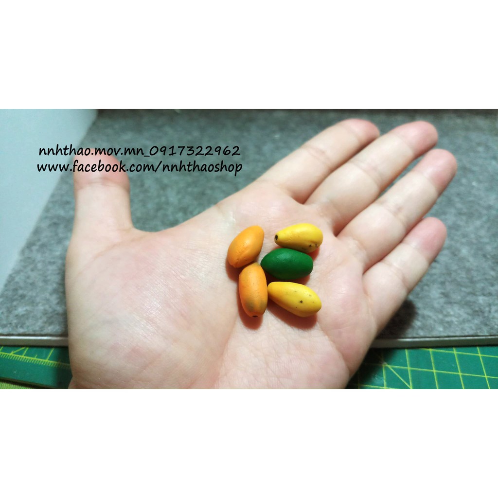 Minifood trang trí mô hình_Đu đủ