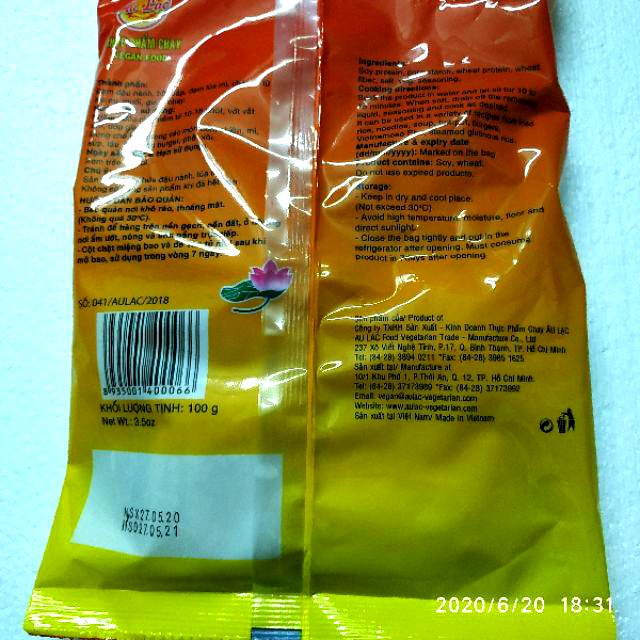 Sườn non chay Âu Lạc gói 100g