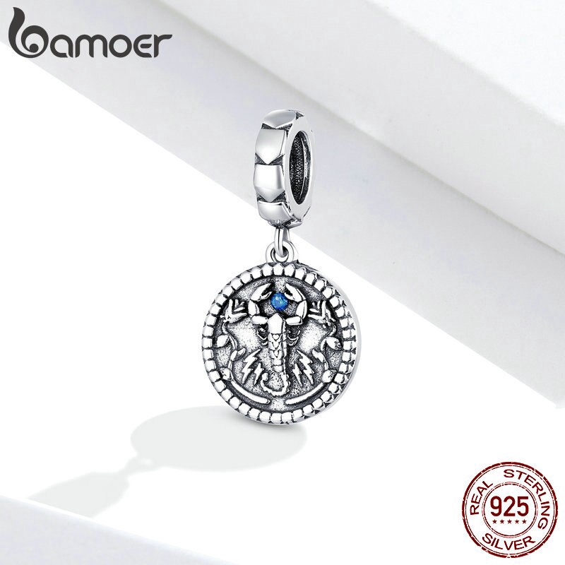 Mặt Nữ Trang Bamoer SCC1503 Chất Liệu Bạc 925 Hình Bọ Cạp Cho Vòng Đeo Tay Độc Đáo