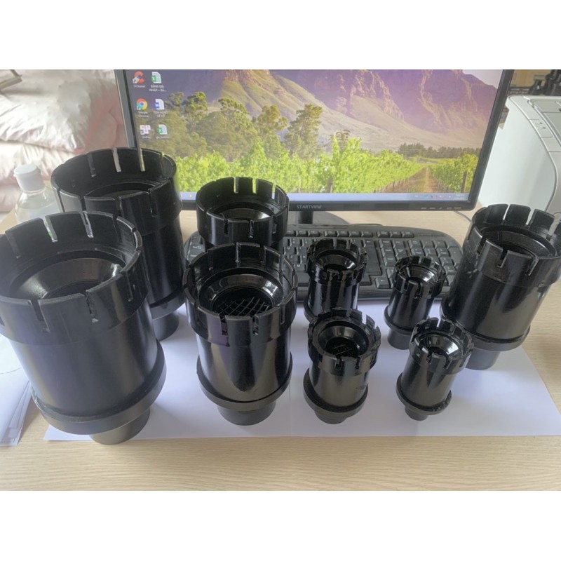 Hút mặt bể Koi, Hút mặt hồ cá, lọc váng Phi 110 thu về đủ cỡ