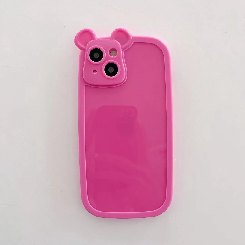 Ốp Điện Thoại Mềm In Hình Tai Gấu Cho Iphone 13 pro max 12 pro max 11 pro max