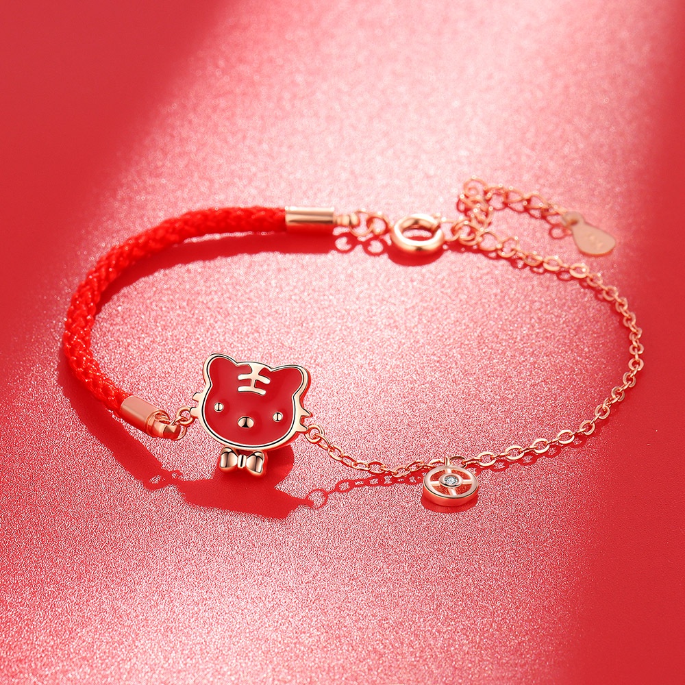 Bộ Vòng cổ Mặt Hình Chú Hổ Dễ Thương Dùng Làm Quà Tặng Giáng Sinh / Năm Mới