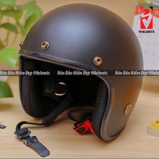 GH Nón Bảo Hiểm 3/4 Ntmax Đen Nhám Lót Đen 45 2