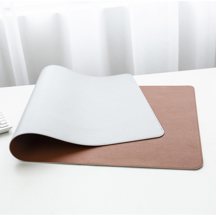 [Mẫu Mới Bo Viền] Miếng Lót Bàn Làm Việc DeskPad Da Cỡ Lớn Kiêm Bàn Di Chuột Máy Tính Mouse Pad Chống Nước Cao Cấp