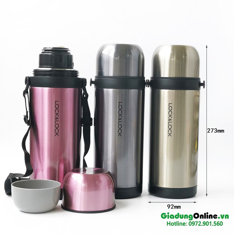 Bình Giữ Nhiệt Lock&amp;Lock Eassy - Take LHC1439 1000ml Màu Ánh Tím - Larva Store