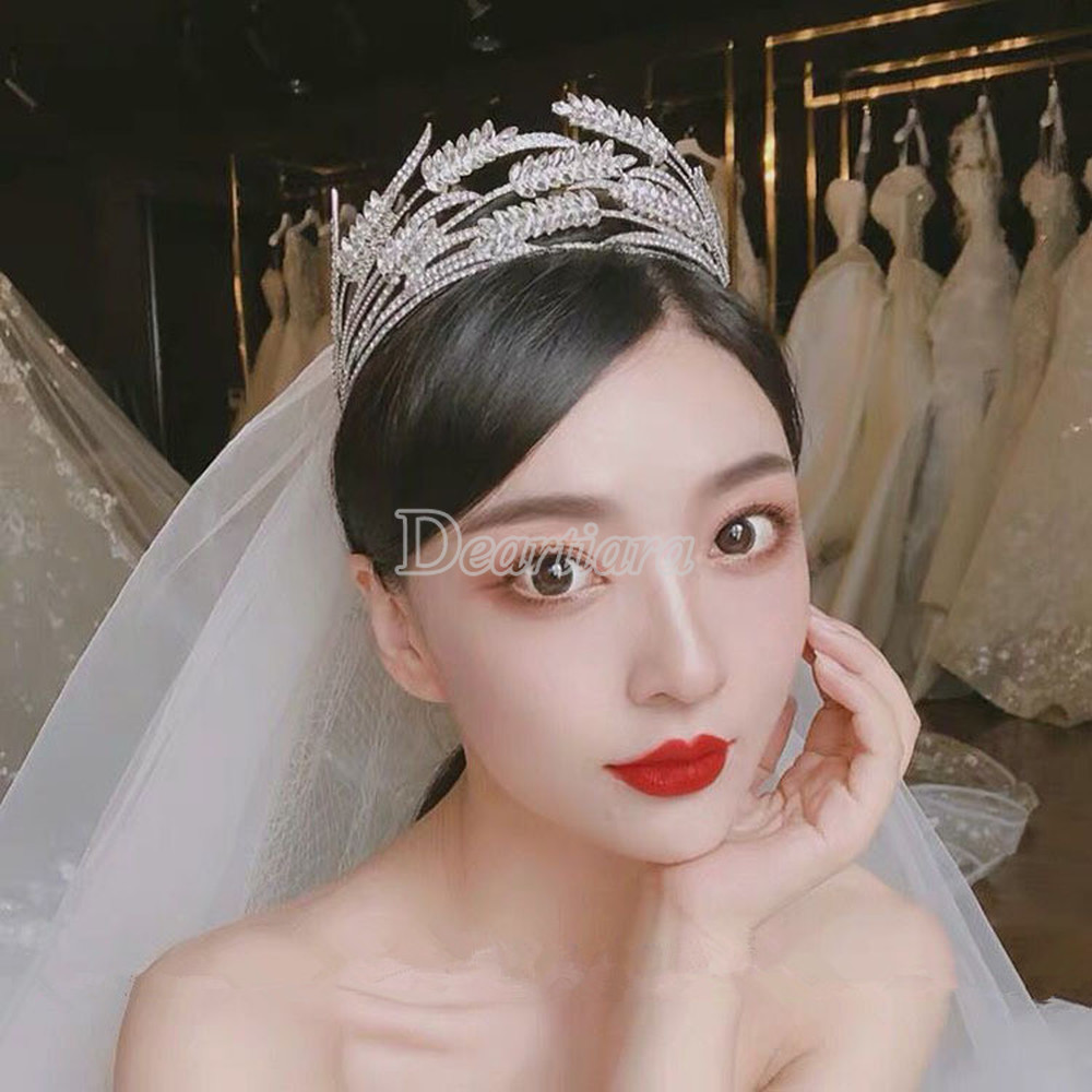 Vương miện tiara phụ kiện tóc công chúa cho cô dâu đám cưới