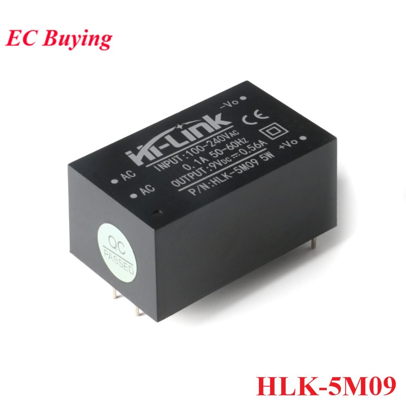 Mô Đun Hạ Áp Hlk-5M03 Hlk-5M05 Hlk-5M09 Hlk-5M12 Hlk-5M24 Ac-Dc 220v Sang 5v / 3.3v / 9v / 12v / 24v Ac Dc Mini