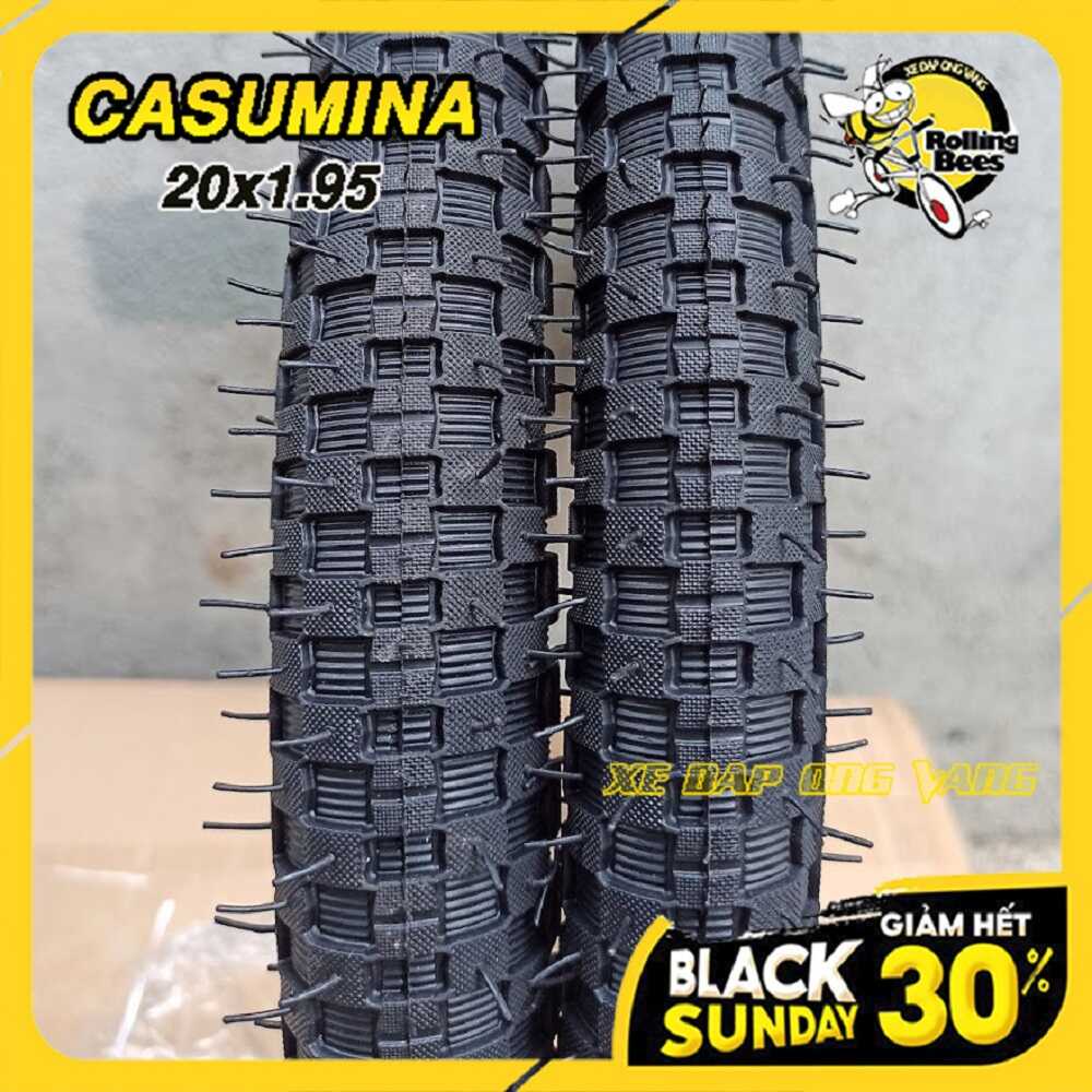 Vỏ Lốp, Săm Ruột 20x1.95 Xe đạp leo núi trẻ em. Gai Mới Chính Hãng Casumina