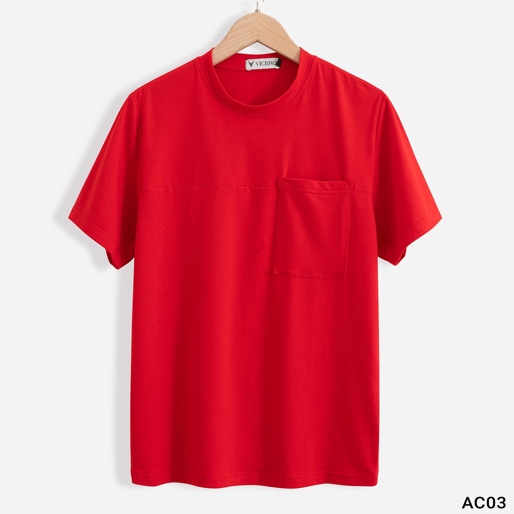 Áo Thun Nam 100% Cotton Tay Ngắn Cổ Tròn Trơn Đẹp 6 Màu VICERO | BigBuy360 - bigbuy360.vn