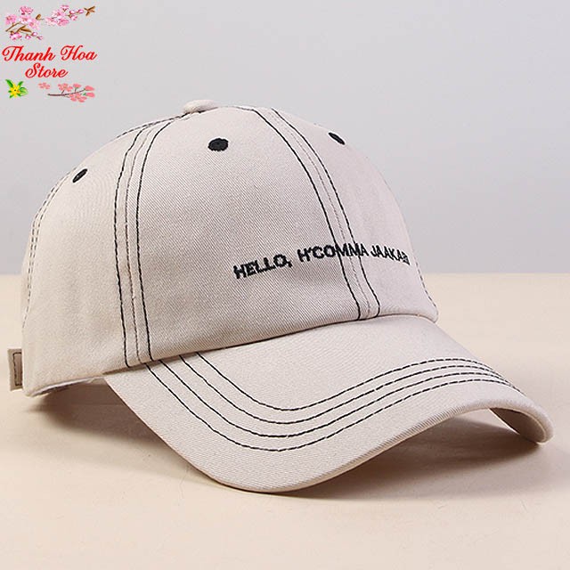 Mũ lưỡi trai nam nữ đẹp thời trang thể thao cá tính màu đen trắng nón kết giá rẻ