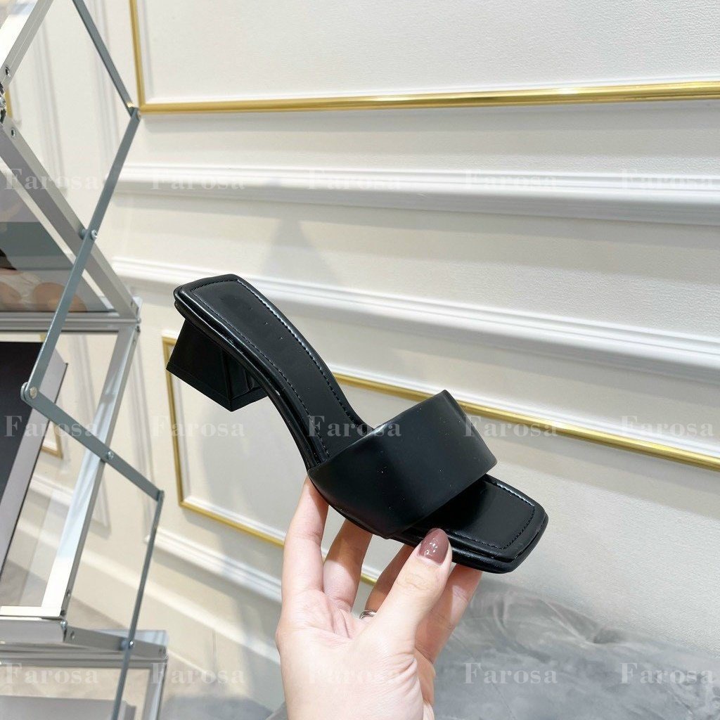 Dép lê nữ quai bản to gót vát 4cm mẫu mới của năm mã L167