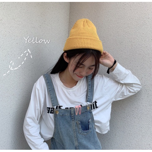 Mũ len dệt kim vải nhung phong cách đường phố 13011 dành cho các cặp đôi nam và nữ