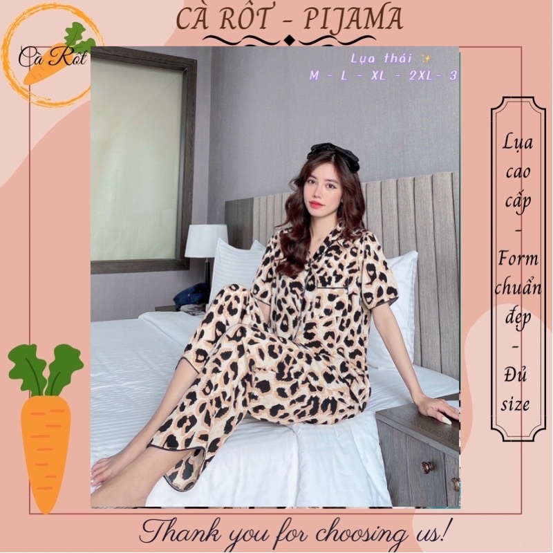 🌵ĐỒ BỘ PIJAMA (FULLSIZE L-3XL) MẶC NHÀ, SAU SINH LỤA THÁI QUẦN DÀI TAY NGẮN 🌵