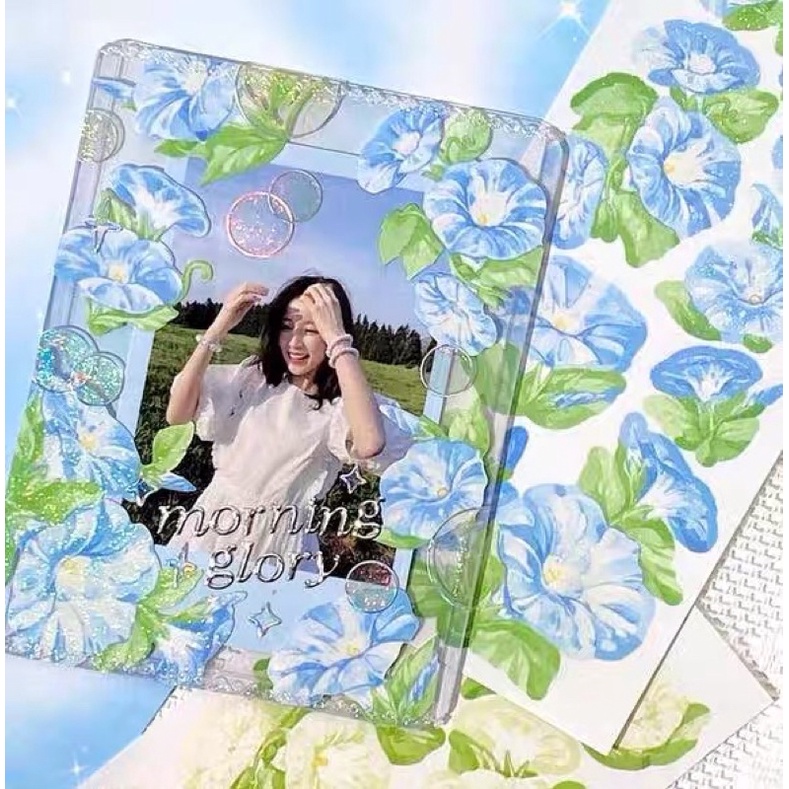 Sticker vườn hoa nhà onel moongu_hình dán trang trí card