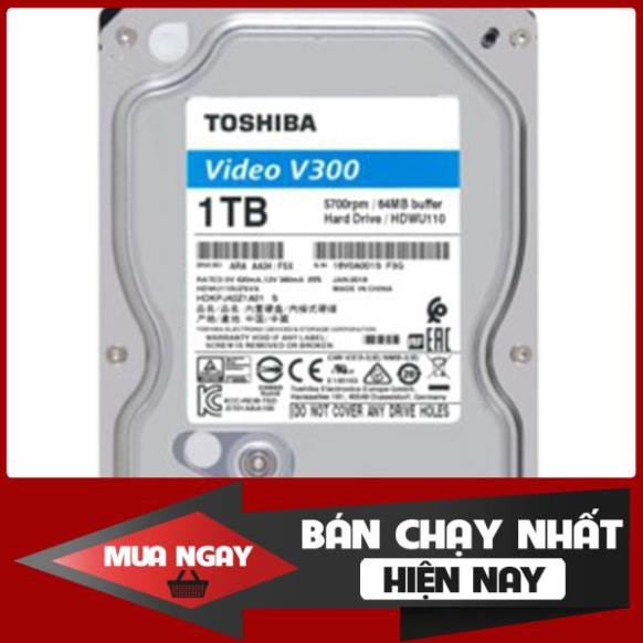 Ổ cứng HDD AV 1TB TOSHIBA HDWU110UZSVA V300 VIDEO STREAM