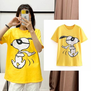 [hcm freeship] Áo thun phông nữ 100% cotton Zara phông hè hình chó Snoopy
