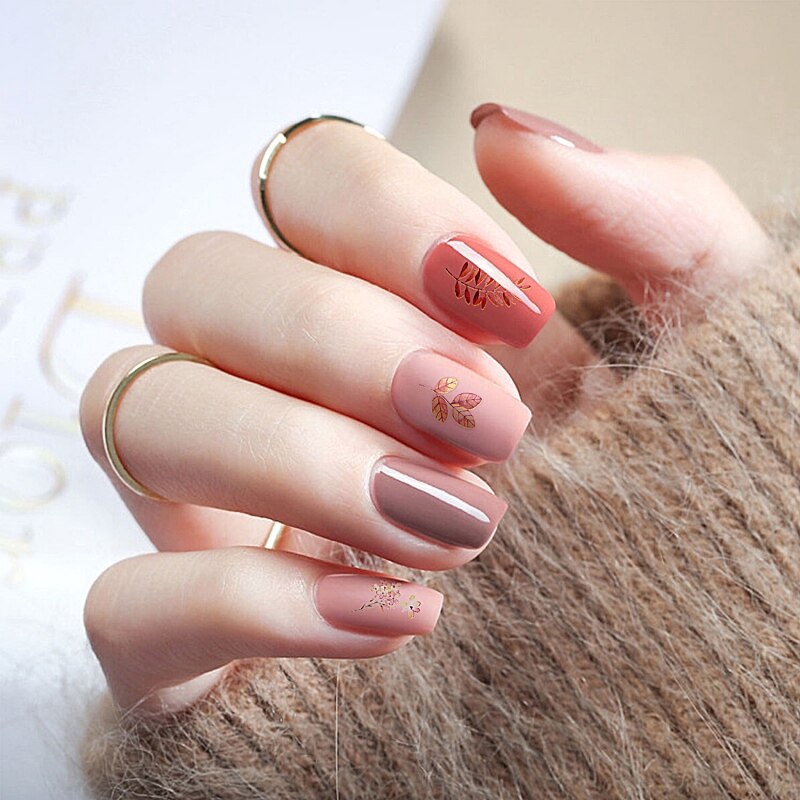 [Hàng mới về] Tờ miếng dán chuyển nước trang trí móng tay hình lông vũ phong cách nghệ thuật