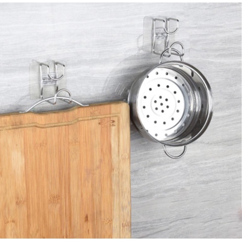 Móc Inox Dán Tường Treo Thau Chậu, Khăn, Quần Áo/ Giá Gắn Tường Treo Đồ Nhà Bếp, Nhà Tắm Siêu Tiện Dụng T092