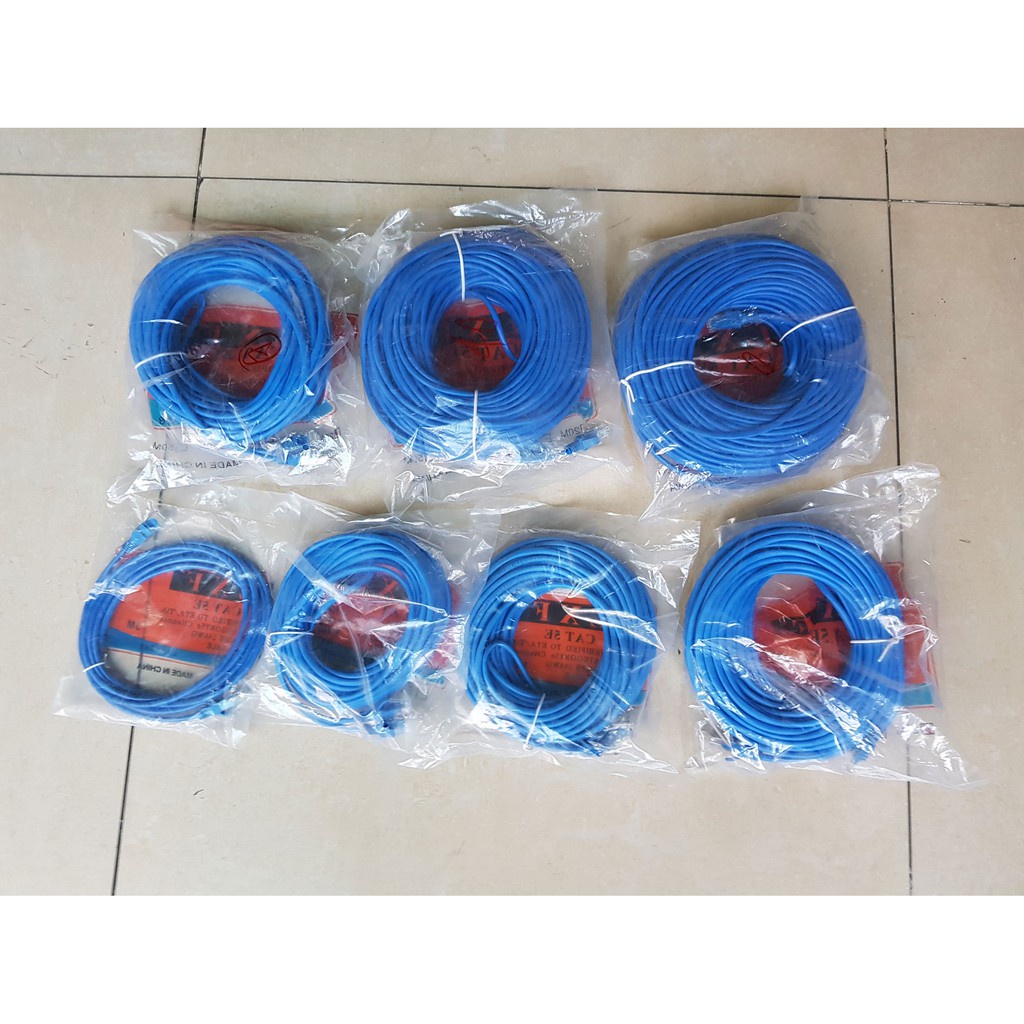 Dây mạng (cáp lan) đúc sẵn 2 đầu RJ45 dài 10m/20m/30m//40m//50m