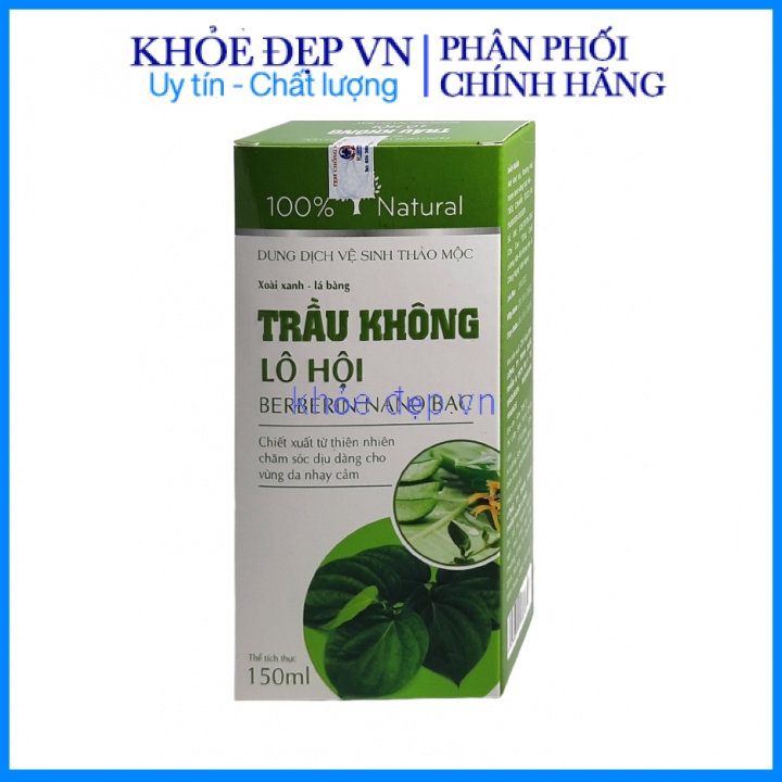 Dung dịch vệ sinh thảo mộc Berberin nano bạc làm sạch, kháng khuẩn, ngăn mùi – Chai 150ml