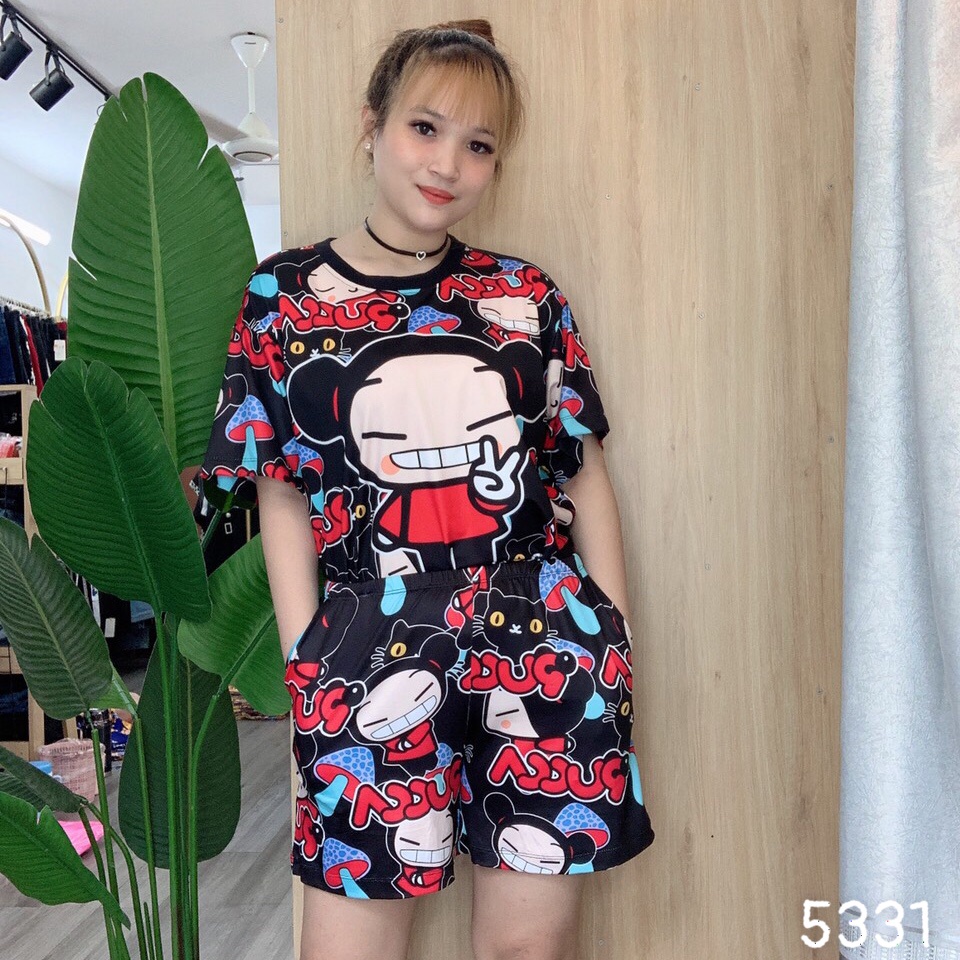 Đồ Bộ short BIG SIZE 3D  P u c a - SS.T3D - 5331