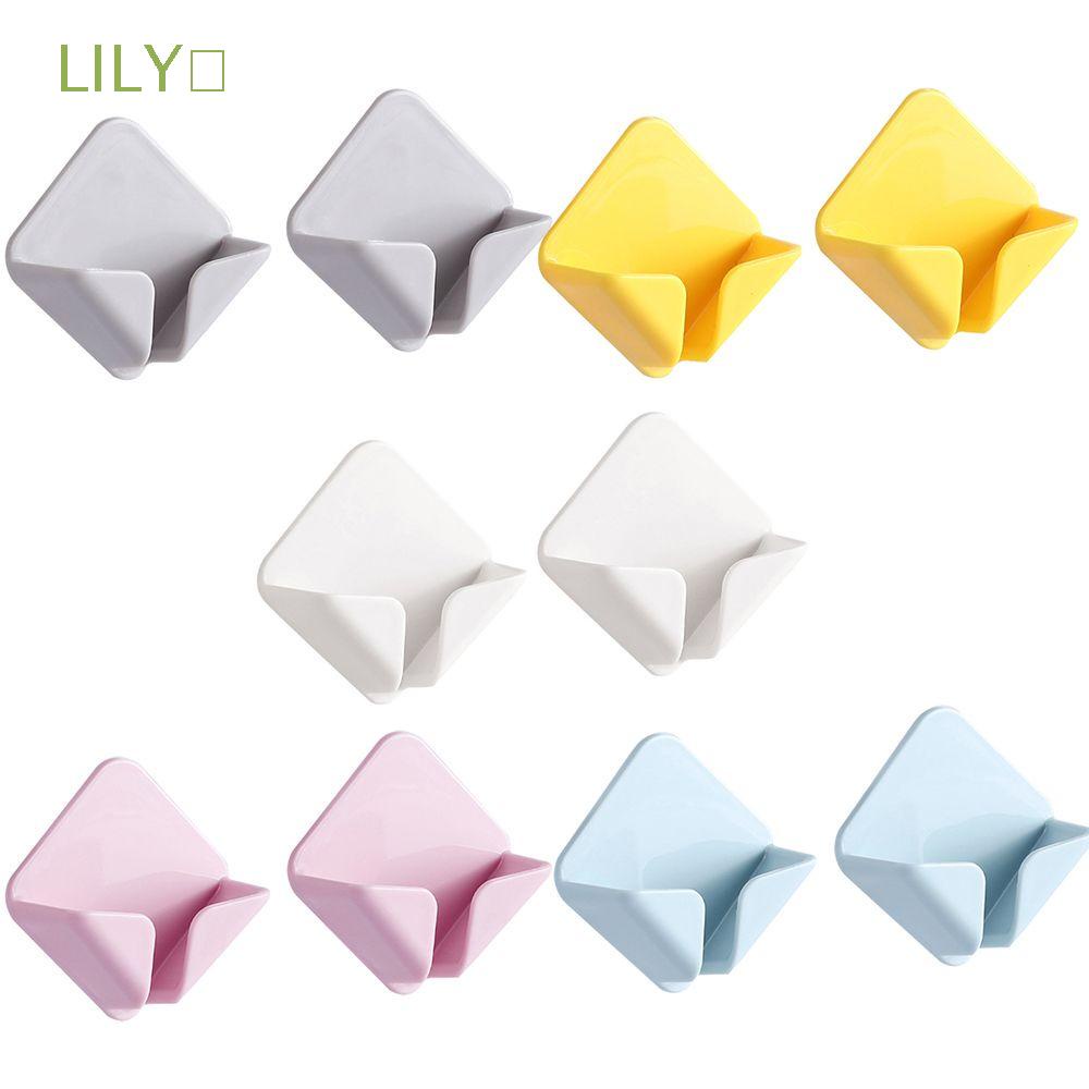 LILY🌿 5 Pairs Kitchen Wall Adhesive Plug Socket Storage Holders Hanging Home Wire Plugs Toothbrush Hook