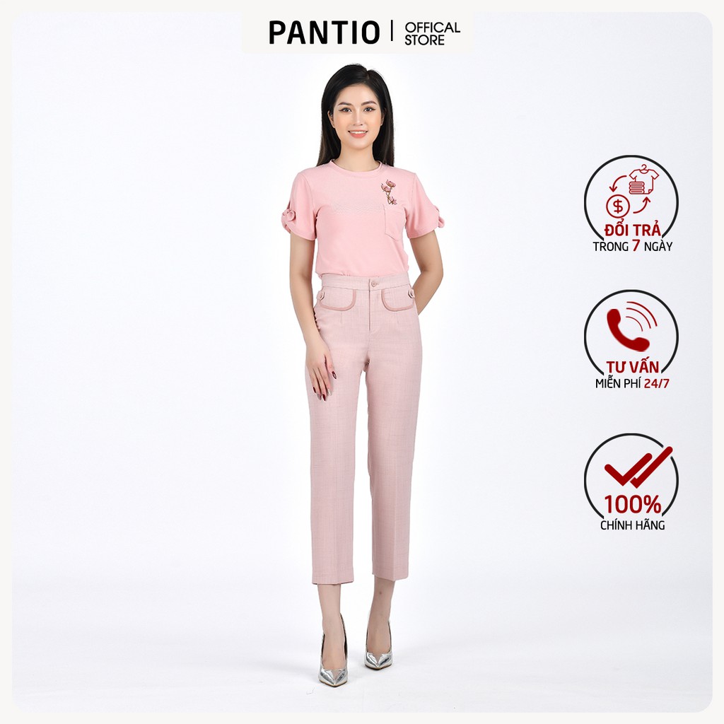 Quần dài nữ chất liệu tuýt-si, dáng ống đứng FQD9848 - PANTIO